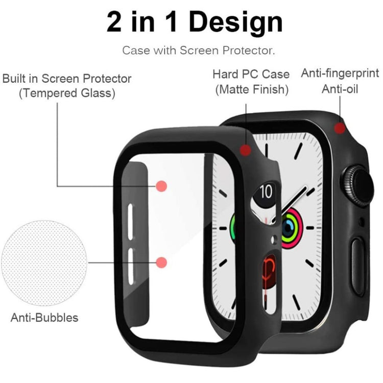 Apple Watch Series 1-3 42mm Holdbar Plastik Bumper  - Sort#serie_3