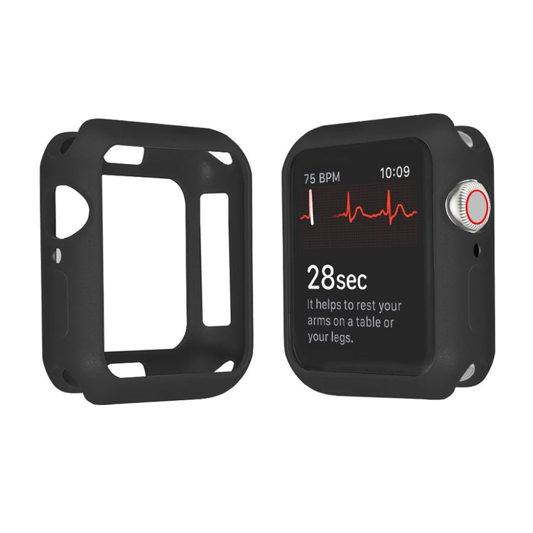 Apple Watch Series 1-3 42mm Holdbar Silikone Bumper  - Sort#serie_1