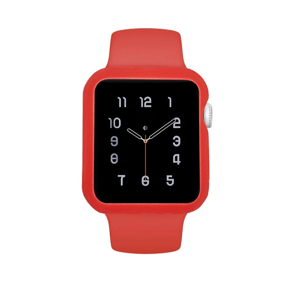 Apple Watch Series 1-3 42mm Holdbar Silikone Bumper  - Rød#serie_4