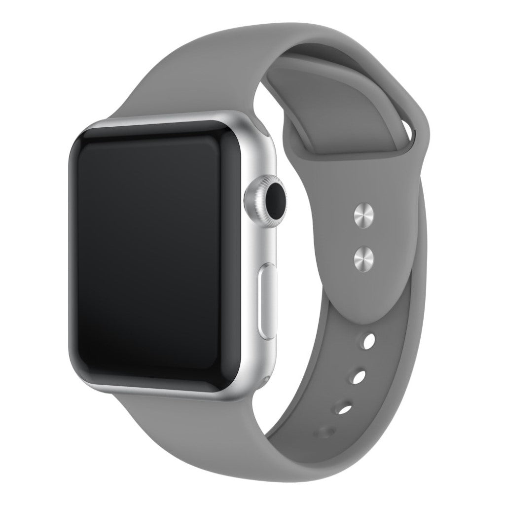 Vildt nydelig Apple Watch Series 4 40mm Silikone Rem - Sølv#serie_3