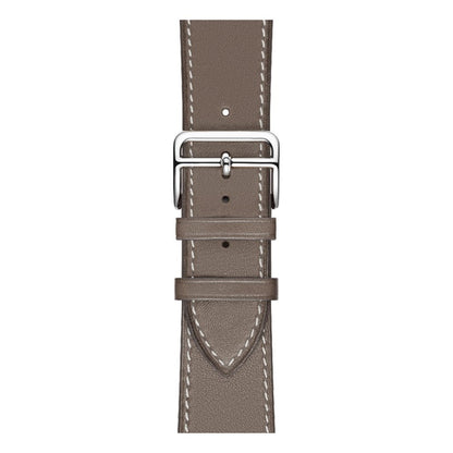 Superflot Apple Watch Series 4 44mm Ægte læder Rem - Sølv#serie_2