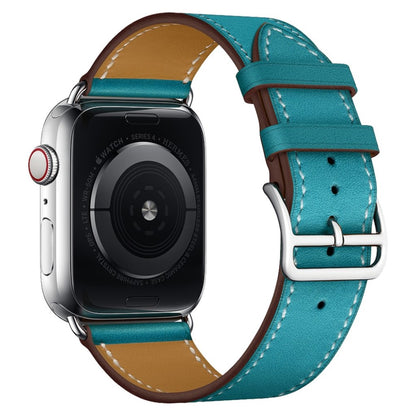 Superflot Apple Watch Series 4 44mm Ægte læder Rem - Blå#serie_4