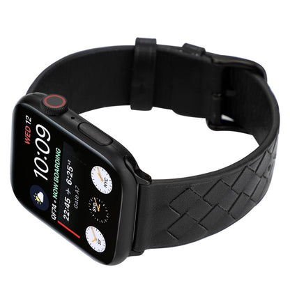 Vildt fantastisk Apple Watch Series 4 44mm Ægte læder Rem - Sort#serie_5