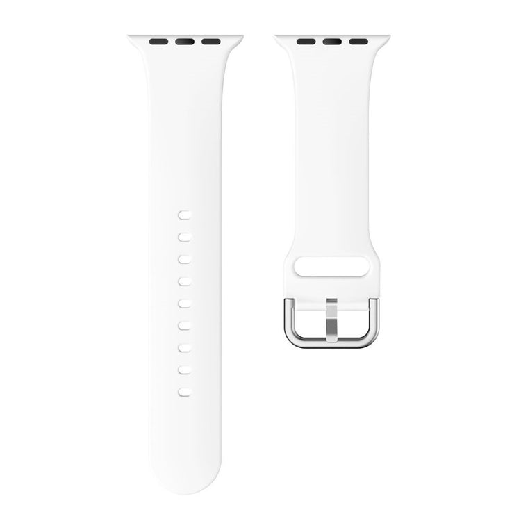 Vildt holdbart Apple Watch Series 5 40mm Silikone Rem - Hvid#serie_2