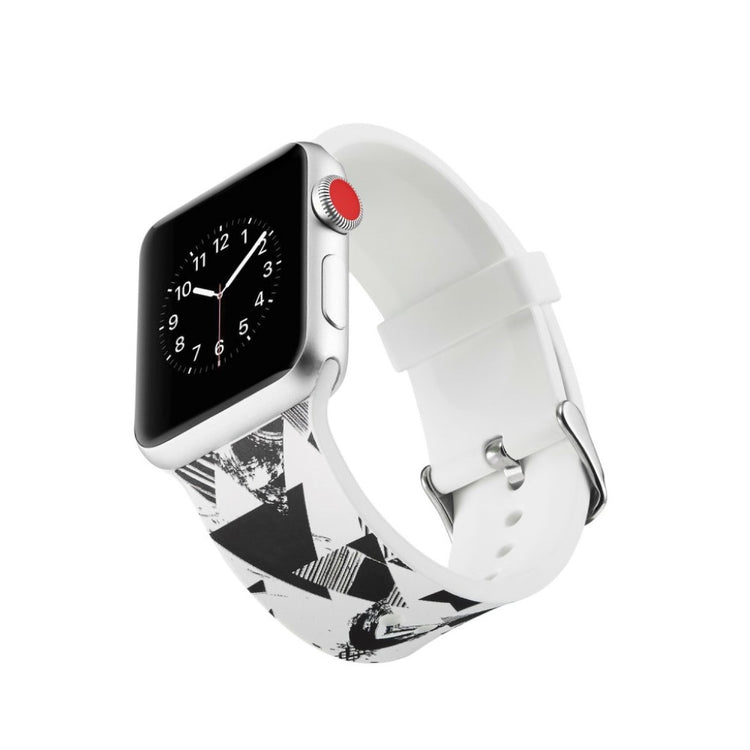 Helt vildt godt Apple Watch Series 5 40mm Silikone Rem - Hvid#serie_15