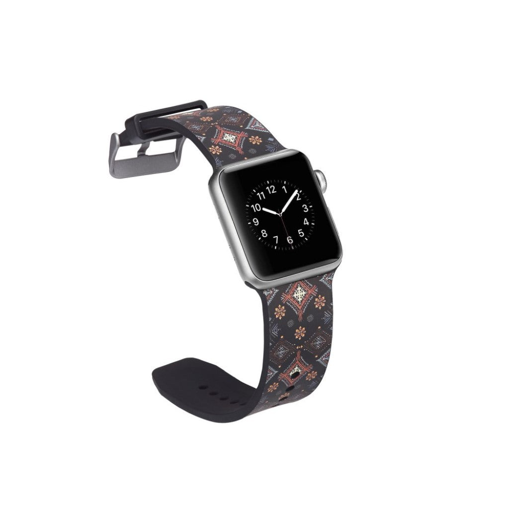 Helt vildt godt Apple Watch Series 5 40mm Silikone Rem - Sort#serie_3
