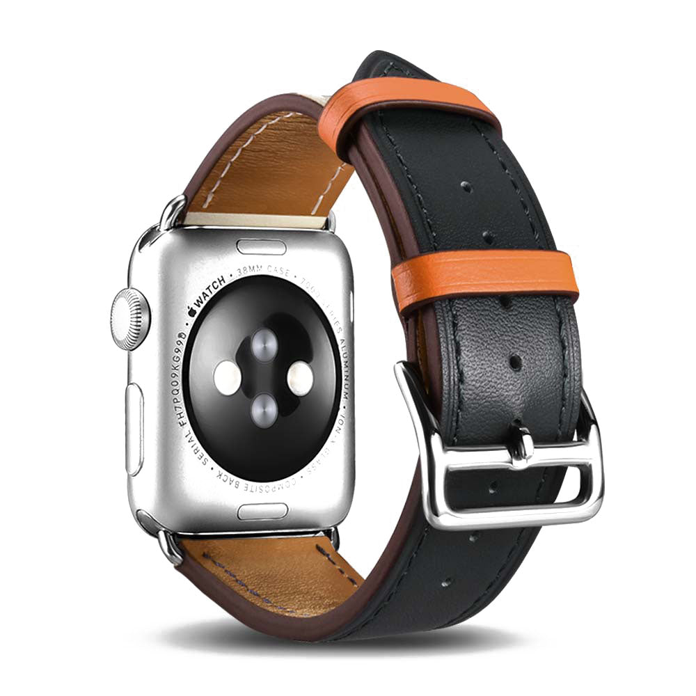 Helt vildt hårdfør Apple Watch Series 5 40mm Ægte læder Rem - Hvid#serie_1