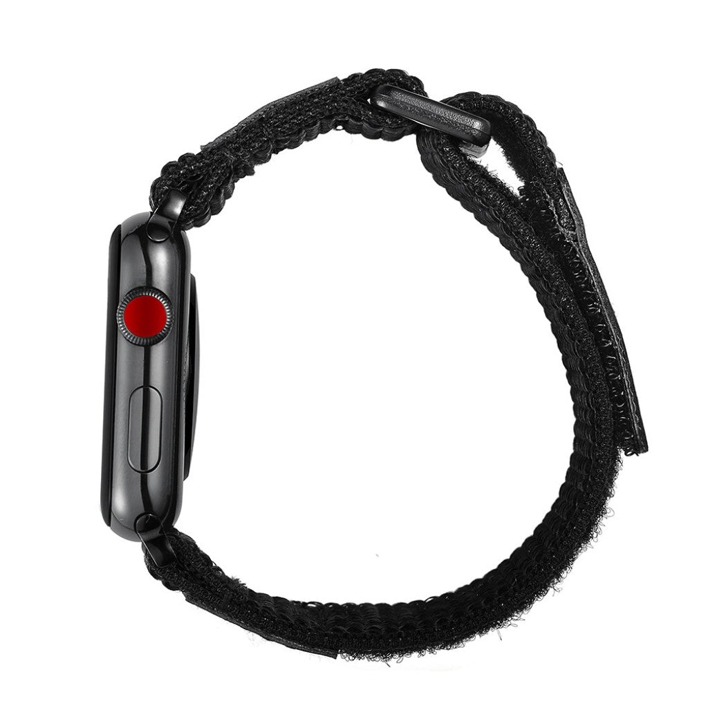 Skøn Apple Watch Series 5 40mm / Apple Watch 40mm Nylon Rem - Sort#serie_047