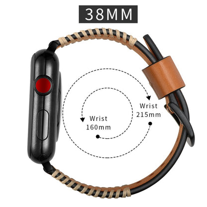  Apple Watch Series 5 40mm / Apple Watch 40mm Ægte læder Rem - Gul#serie_2