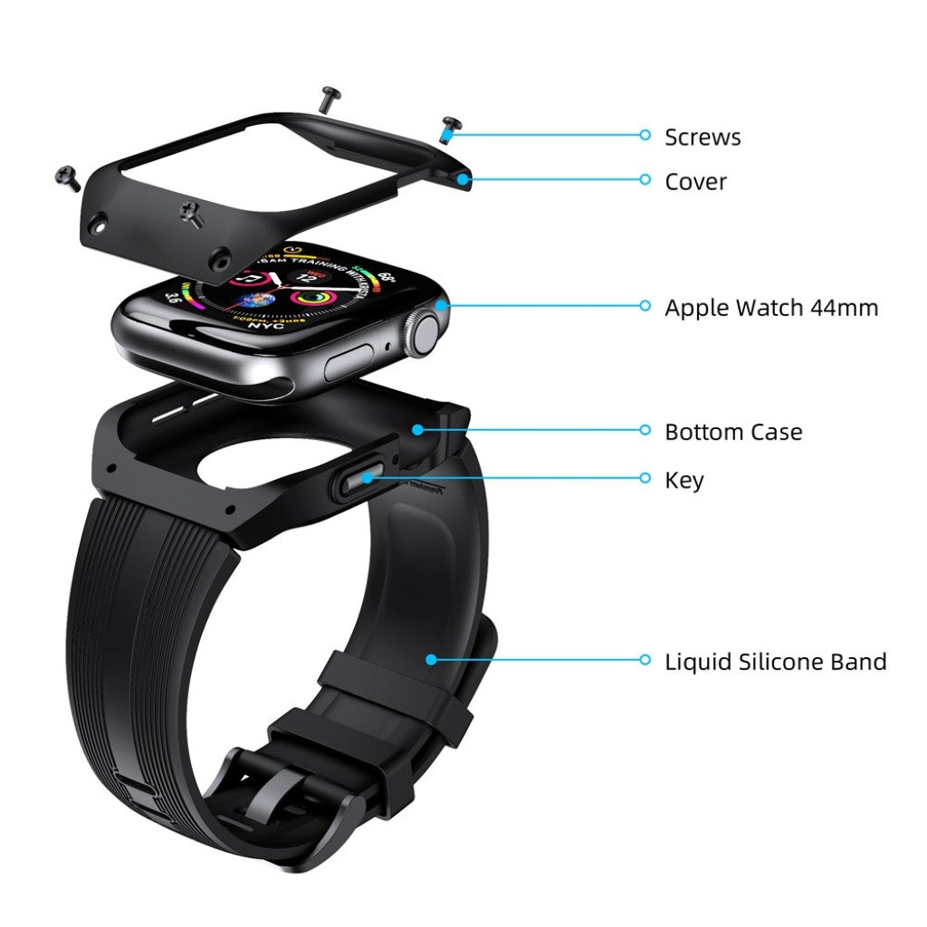  Apple Watch Series 5 40mm / Apple Watch 40mm Silikone Rem - Sort#serie_1