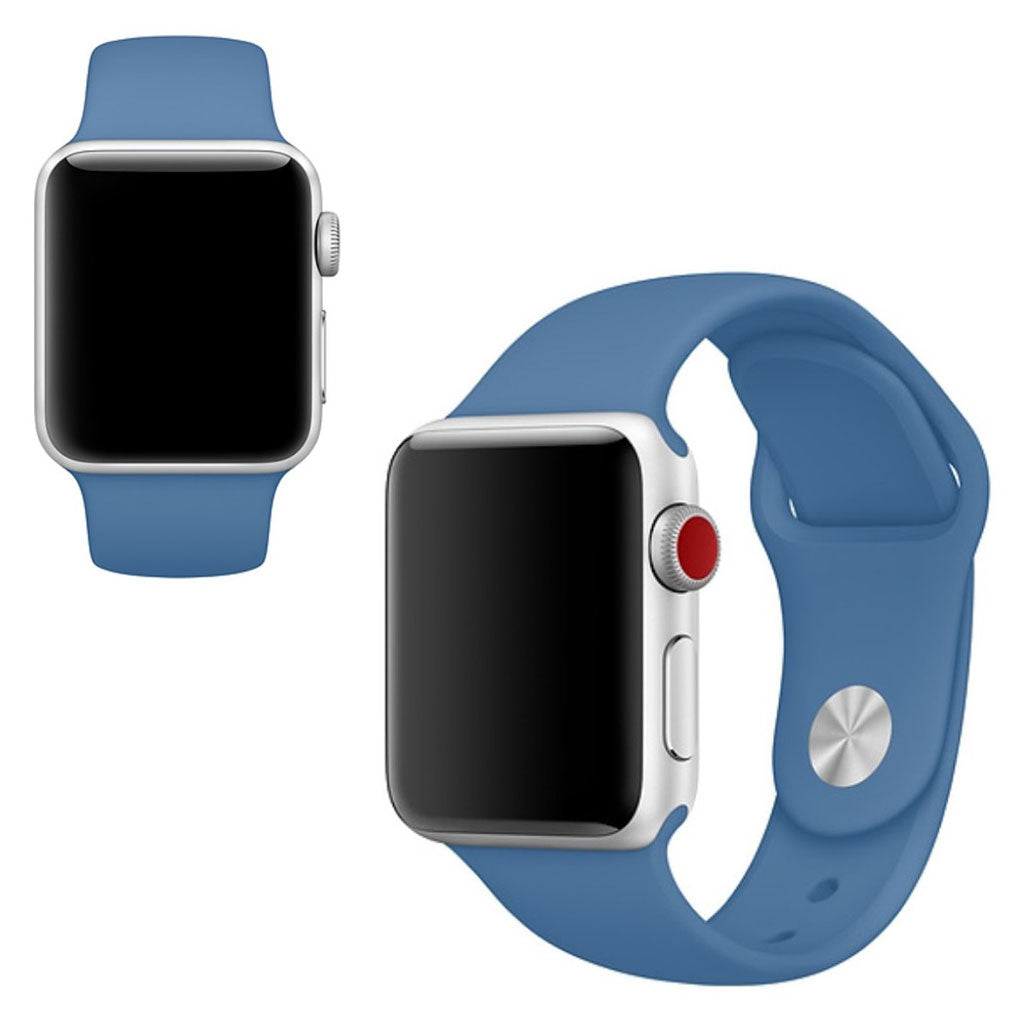  Apple Watch Series 5 44mm / Apple Watch 40mm Silikone Rem - Blå#serie_18