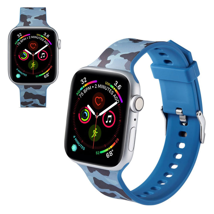 Super fantastisk Apple Watch Series 5 40mm Silikone Rem - Blå#serie_14