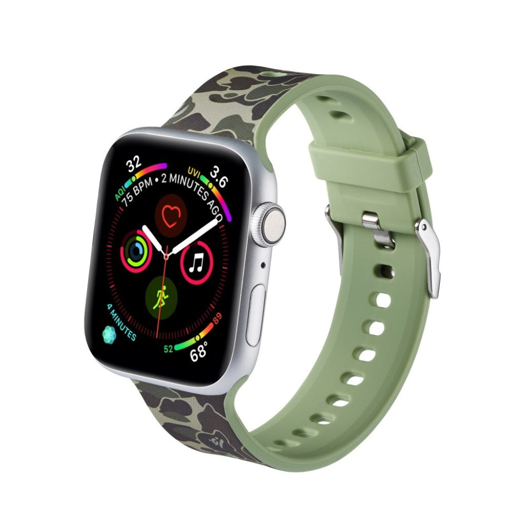 Super fantastisk Apple Watch Series 5 40mm Silikone Rem - Grøn#serie_15