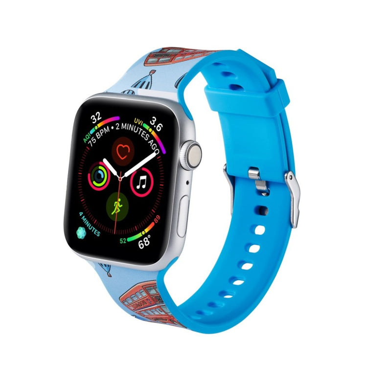 Super fantastisk Apple Watch Series 5 40mm Silikone Rem - Blå#serie_9