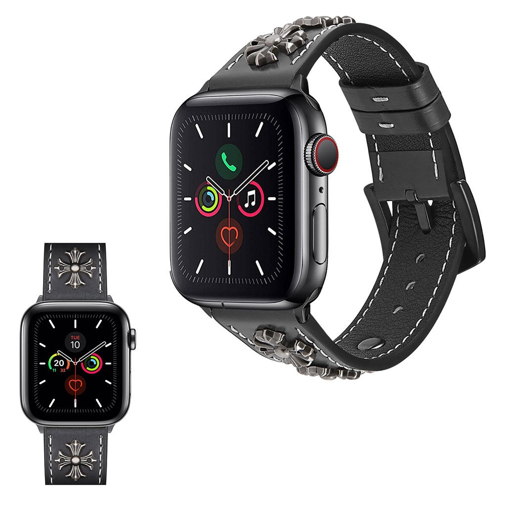Rigtigt fint Universal Apple Ægte læder Rem - Sort#serie_1