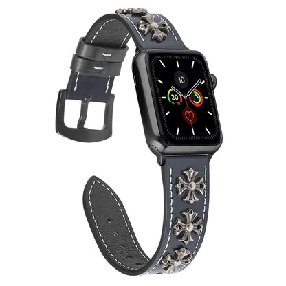 Rigtigt fint Universal Apple Ægte læder Rem - Blå#serie_3