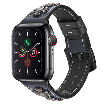 Rigtigt fint Universal Apple Ægte læder Rem - Blå#serie_3