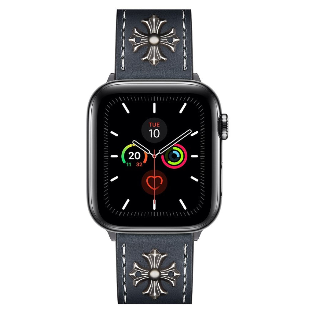 Rigtigt fint Universal Apple Ægte læder Rem - Blå#serie_3