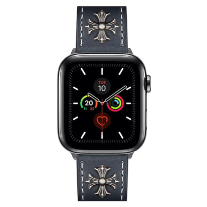 Rigtigt fint Universal Apple Ægte læder Rem - Blå#serie_3
