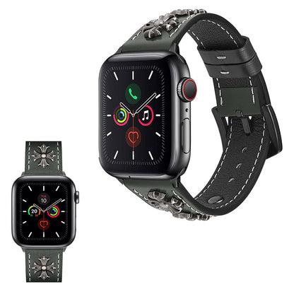 Rigtigt fint Universal Apple Ægte læder Rem - Grøn#serie_4