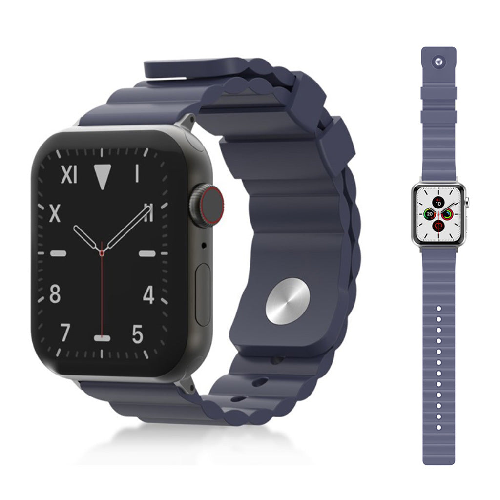Nydelig Universal Apple Silikone Rem - Blå#serie_4