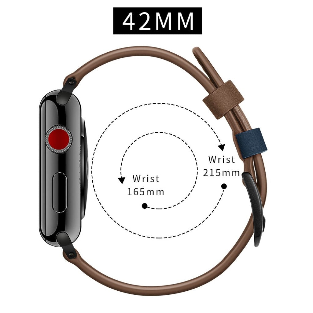 Meget fed Apple Watch Series 5 44mm Ægte læder Rem - Brun#serie_3