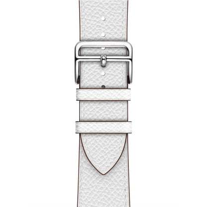Meget fantastisk Apple Watch Series 5 44mm Ægte læder Rem - Hvid#serie_2