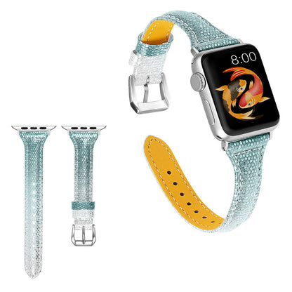  Apple Watch Series 5 44mm / Apple Watch 44mm Ægte læder Rem - Grøn#serie_5