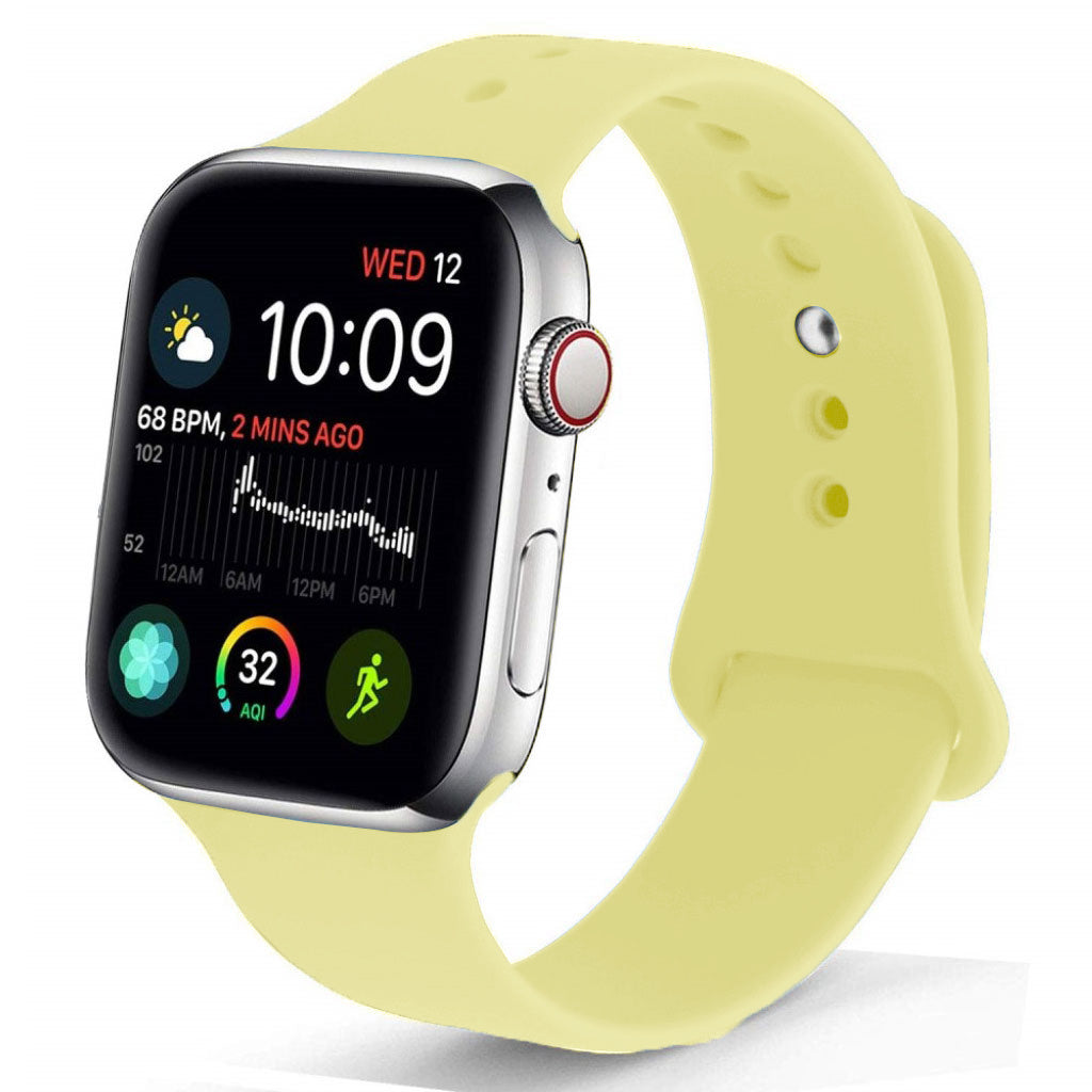  Apple Watch Series 5 44mm / Apple Watch 44mm Silikone Rem - Gul#serie_6