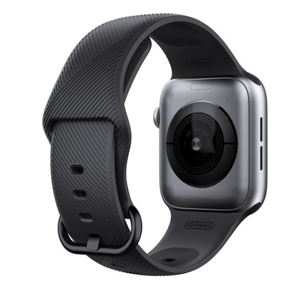 Rigtigt kønt Apple Watch Series 5 44mm Silikone Rem - Sort#serie_091
