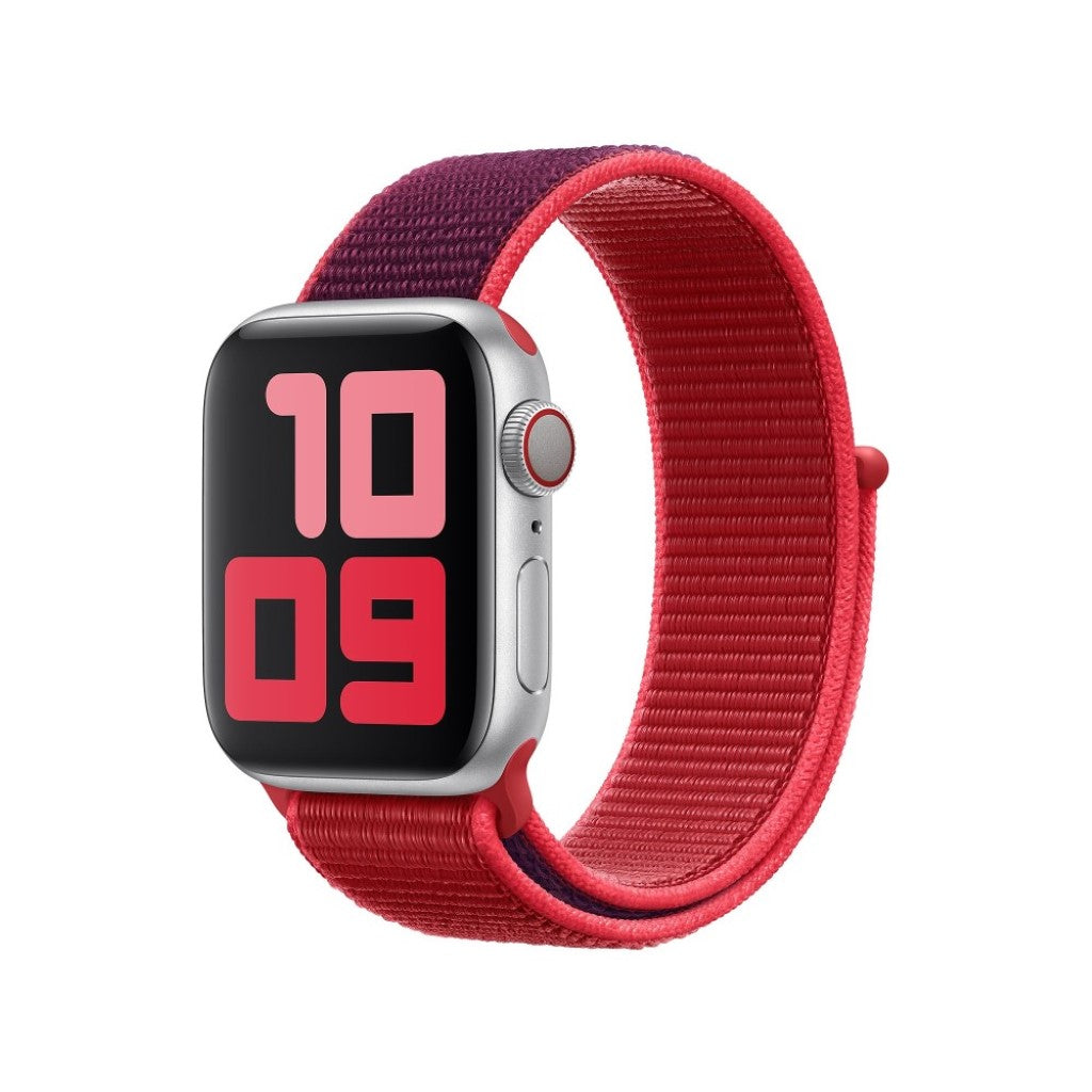 Fint Apple Watch Series 5 44mm Nylon Rem - Rød#serie_3