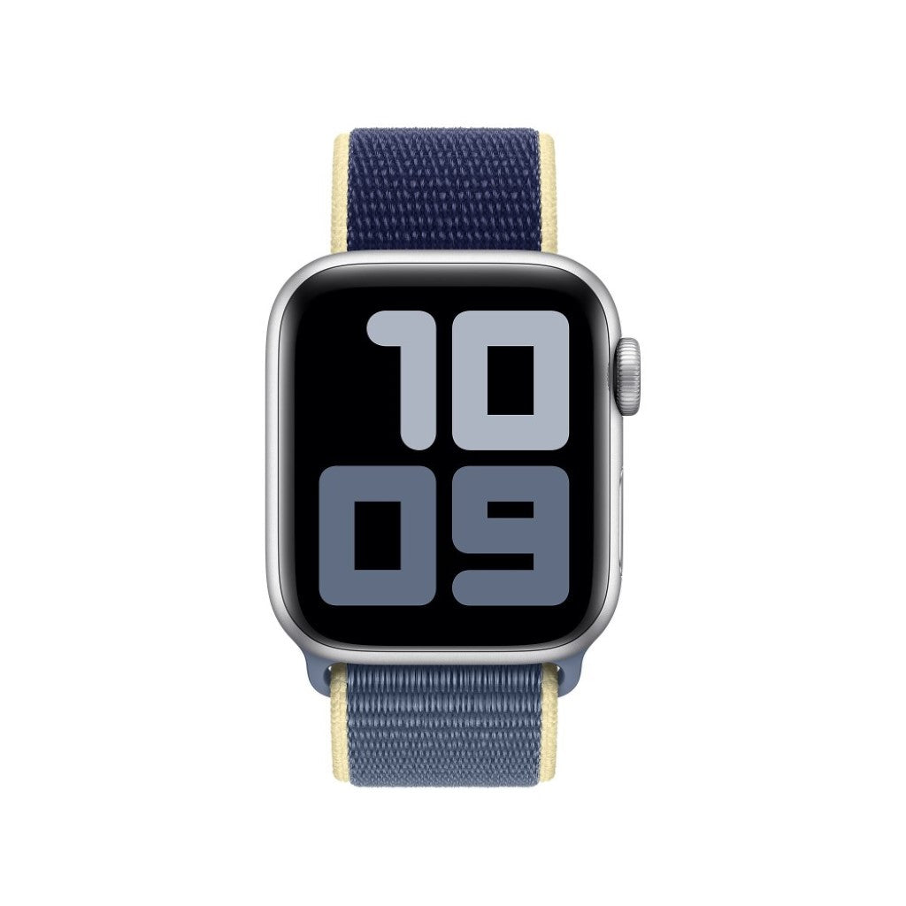 Fint Apple Watch Series 5 44mm Nylon Rem - Blå#serie_9