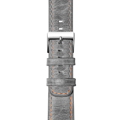 Meget hårdfør Apple Watch Series 5 44mm Ægte læder Rem - Sølv#serie_1