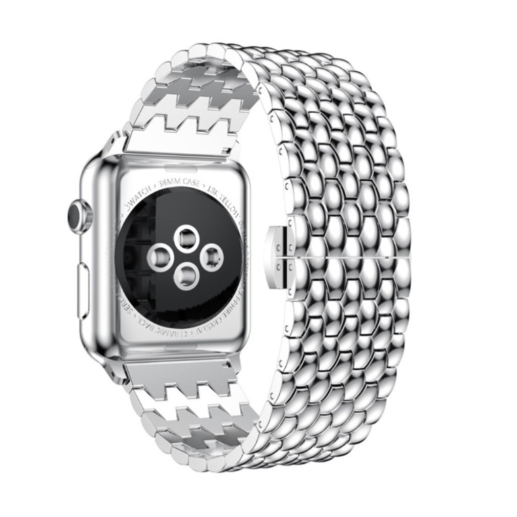 Skøn Apple Watch Series 5 44mm / Apple Watch 44mm Metal Rem - Sølv#serie_4