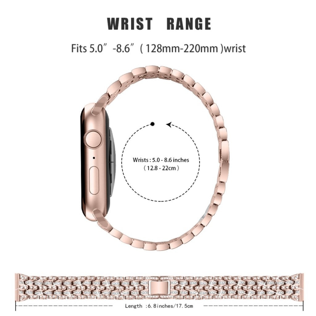 Vildt hårdfør Universal Apple Metal og Rhinsten Rem - Pink#serie_1