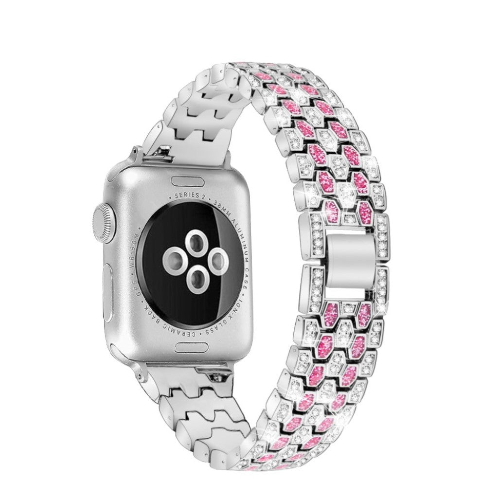 Vildt hårdfør Universal Apple Metal og Rhinsten Rem - Sølv#serie_5