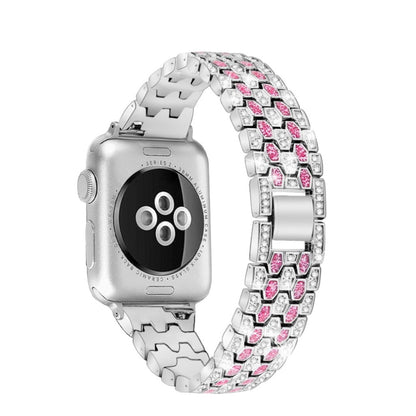 Vildt hårdfør Universal Apple Metal og Rhinsten Rem - Sølv#serie_5