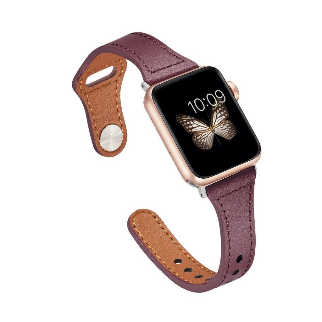 Rigtigt skøn Universal Apple Ægte læder Rem - Brun#serie_4