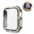 Auffallend Gut Apple Watch 44mm Hülle mit Displayschutz in Plastik, Strass und Gehärtetes Glas