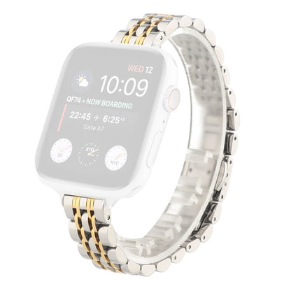 Apple Watch Series 6 / 5 40mm exquisite stainless steel watch band - Silver / Gold#serie_6