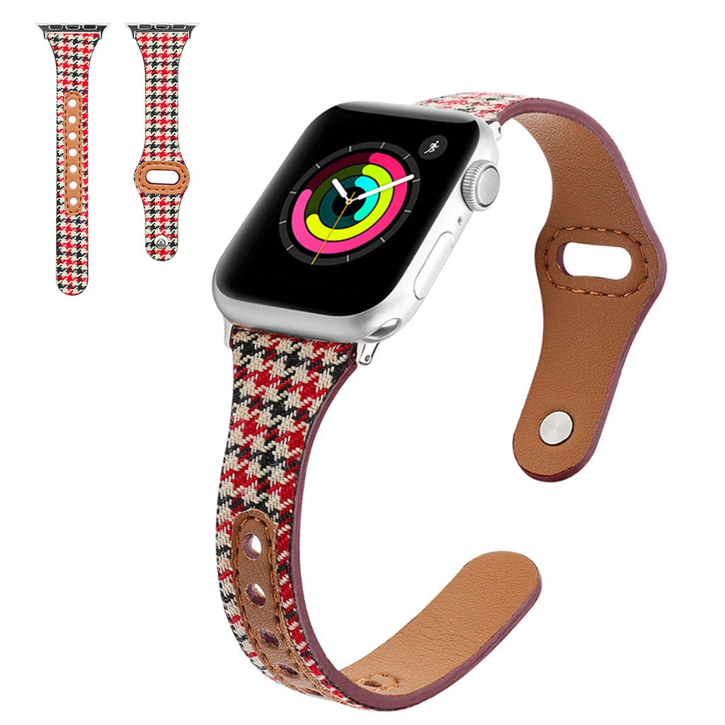 Vildt holdbart Universal Apple Kunstlæder og Nylon Rem - Rød#serie_3