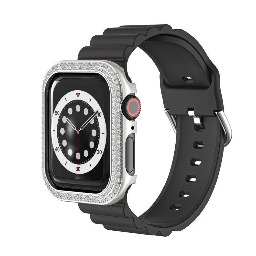 Universal Apple  Metal og Rhinsten Bumper  - Sølv#serie_120