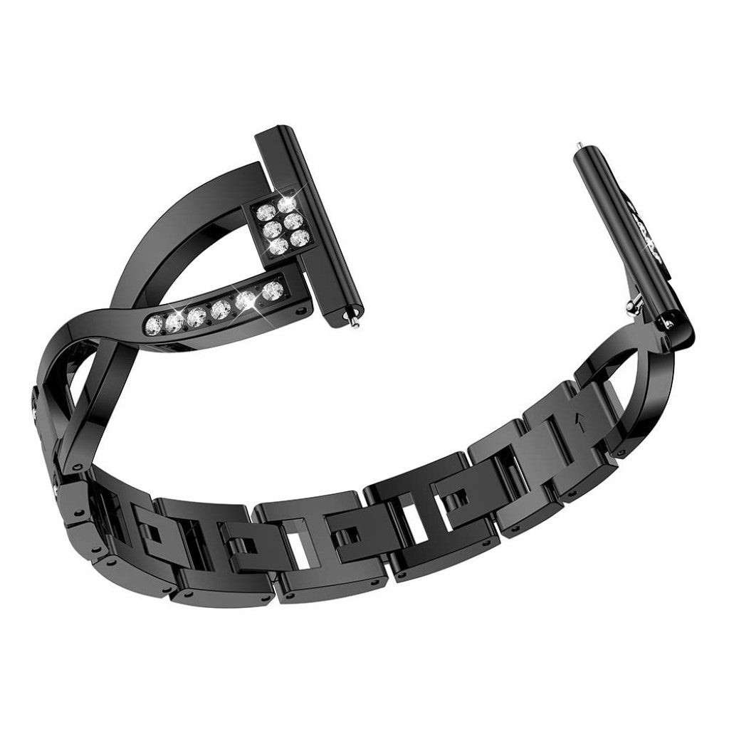 Super flot Universal Metal og Rhinsten Rem - Sort#serie_1