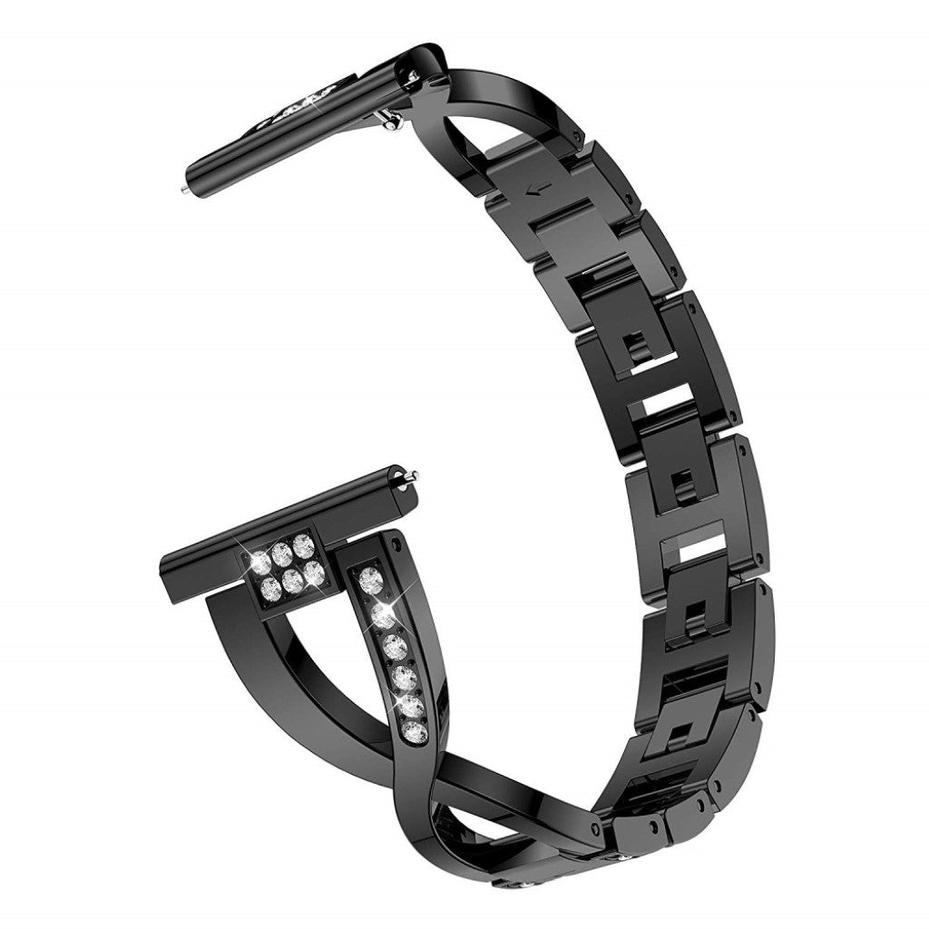 Super flot Universal Metal og Rhinsten Rem - Sort#serie_1