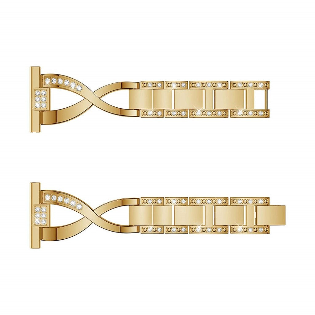 Super flot Universal Metal og Rhinsten Rem - Guld#serie_4