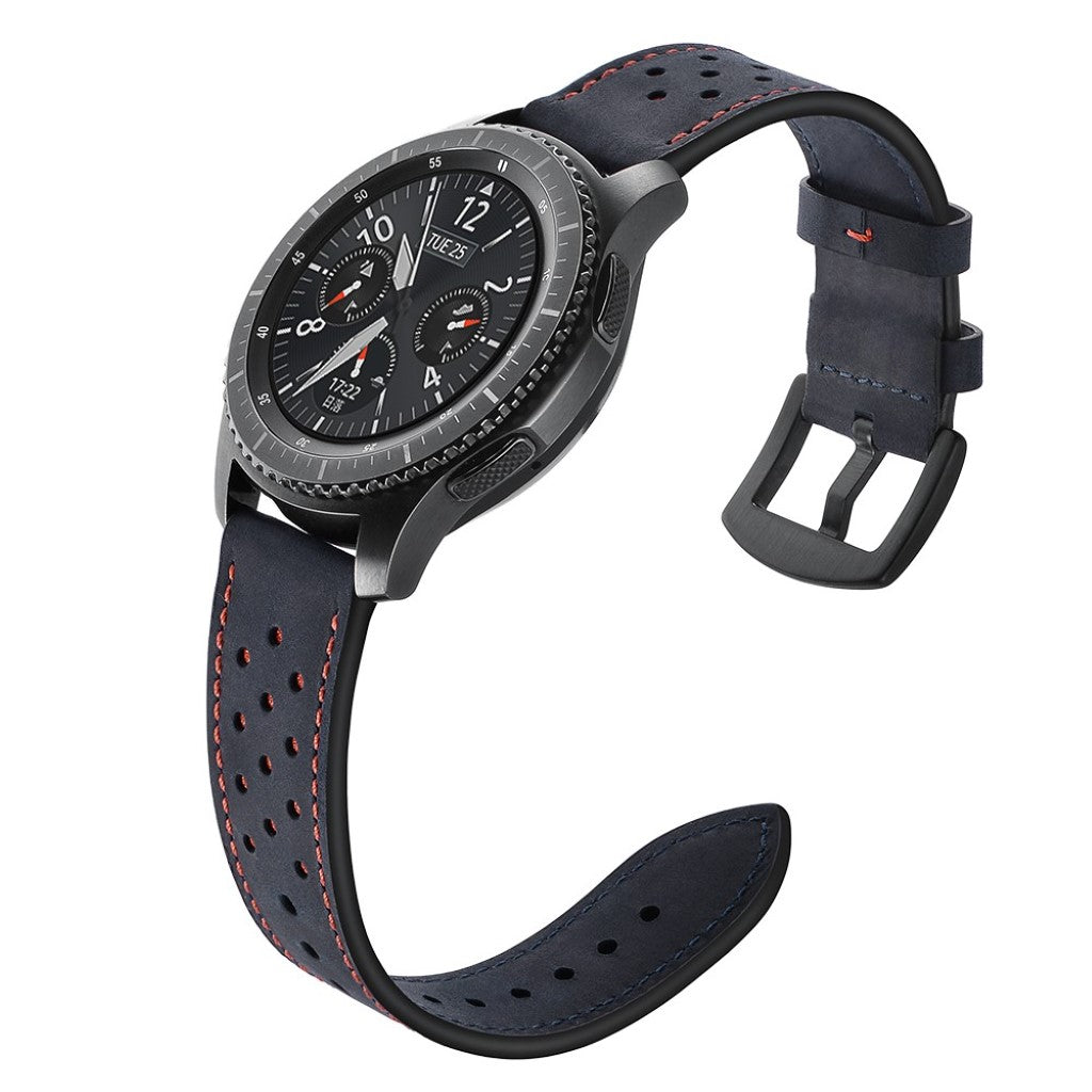  Samsung Gear S3 / Samsung Gear S3 Frontier Ægte læder Rem - Blå#serie_3