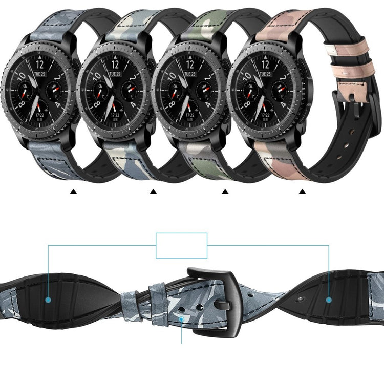  Samsung Gear S3 / Samsung Gear S3 Frontier Ægte læder Rem - Sort#serie_1