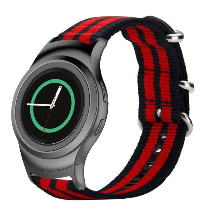 Super slidstærk Samsung Gear S2 Nylon Rem - Rød#serie_3