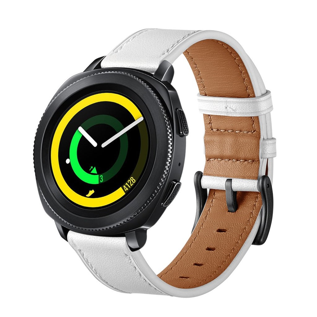 Helt vildt sejt Samsung Gear Sport Ægte læder Rem - Hvid#serie_6