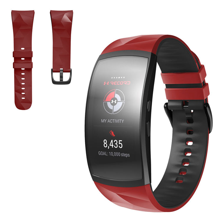  Samsung Gear Fit2 Pro / Samsung Gear Fit2 Silikone Urrem - Rød#serie_6